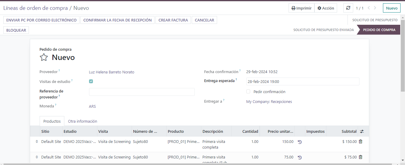 Facturación Orden de Compra
